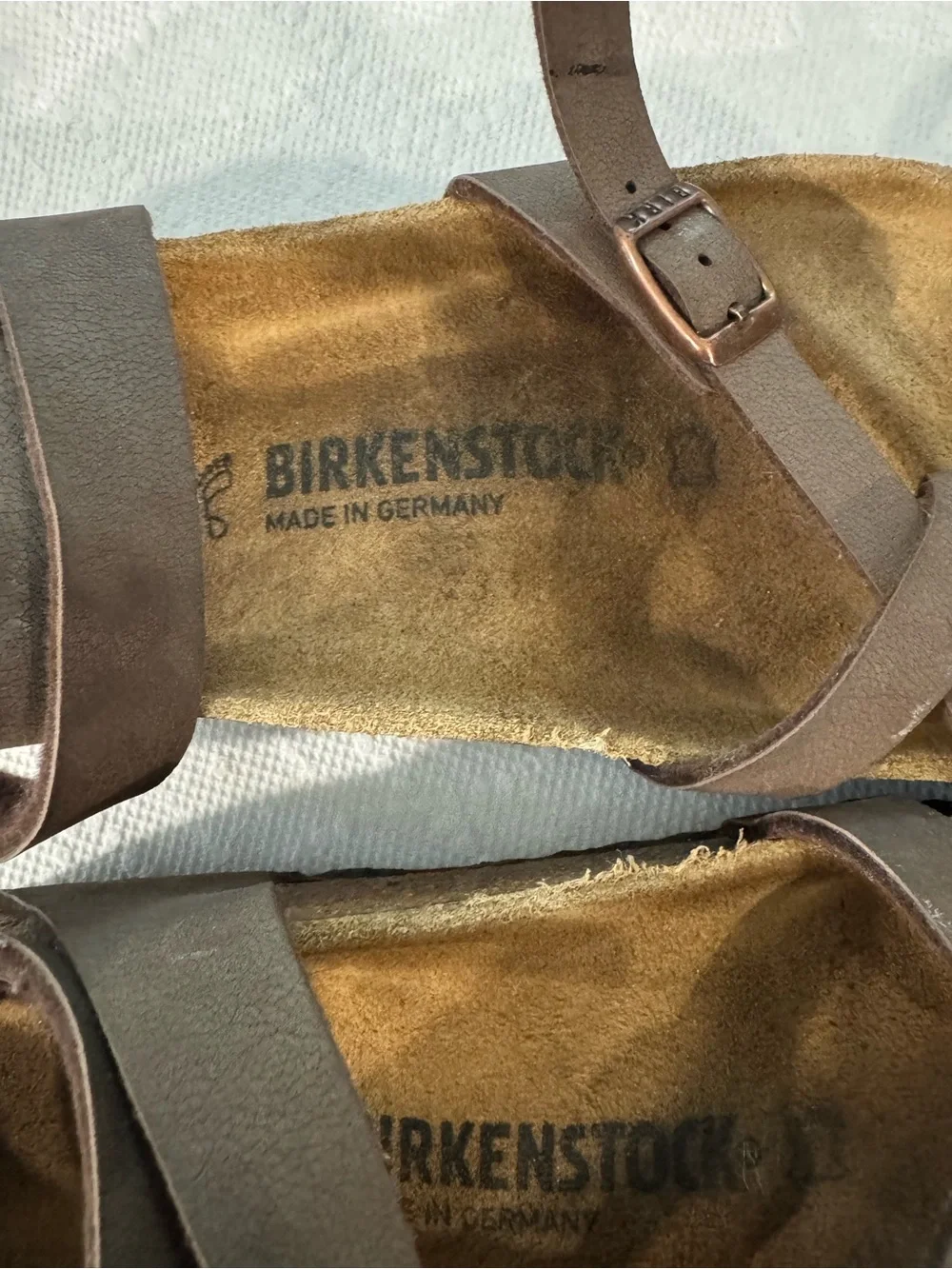 Birkenstock Yara Oiled Leather Habana Ankle Strap Sandals Size 37 6-6.5